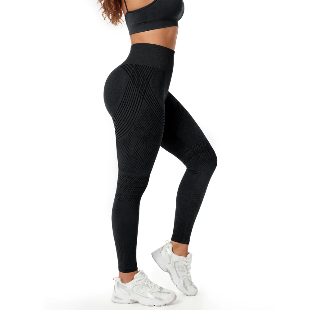 Legging sculptant 3D, coloris noir