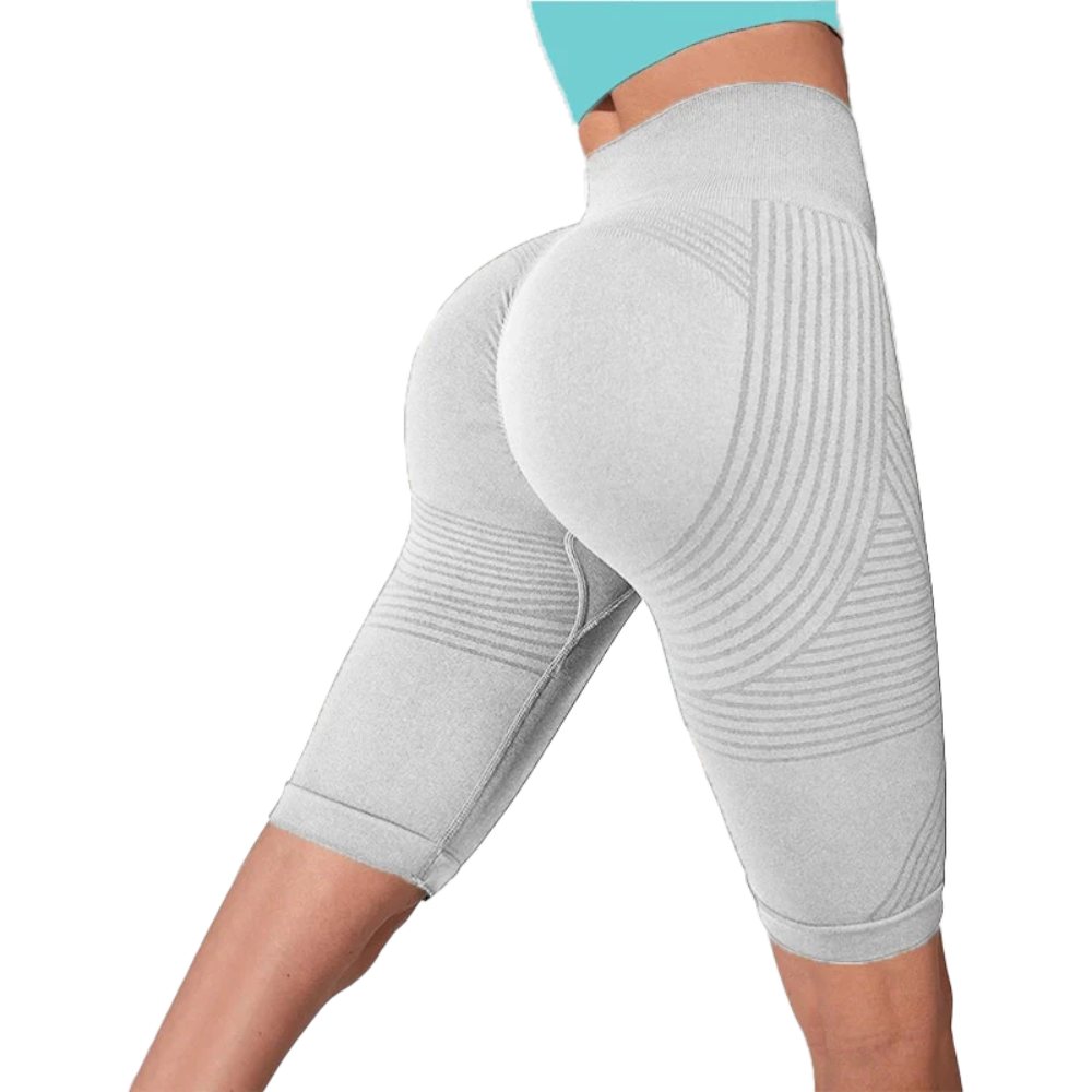 Short sculptant 3D, coloris gris clair