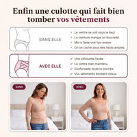 Sans et avec Koré Galbe sous un haut ajusté