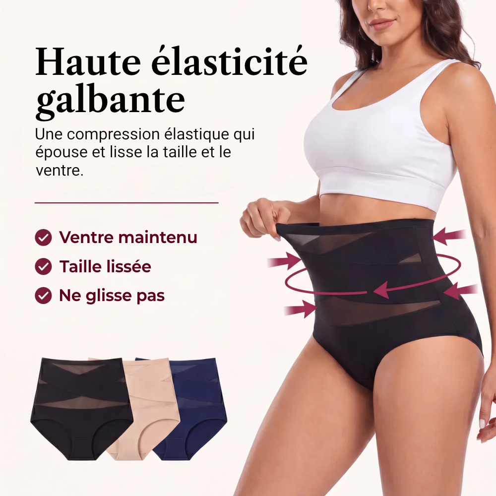 Haute élasticité galbante : maintien du bas-ventre et taille lissée