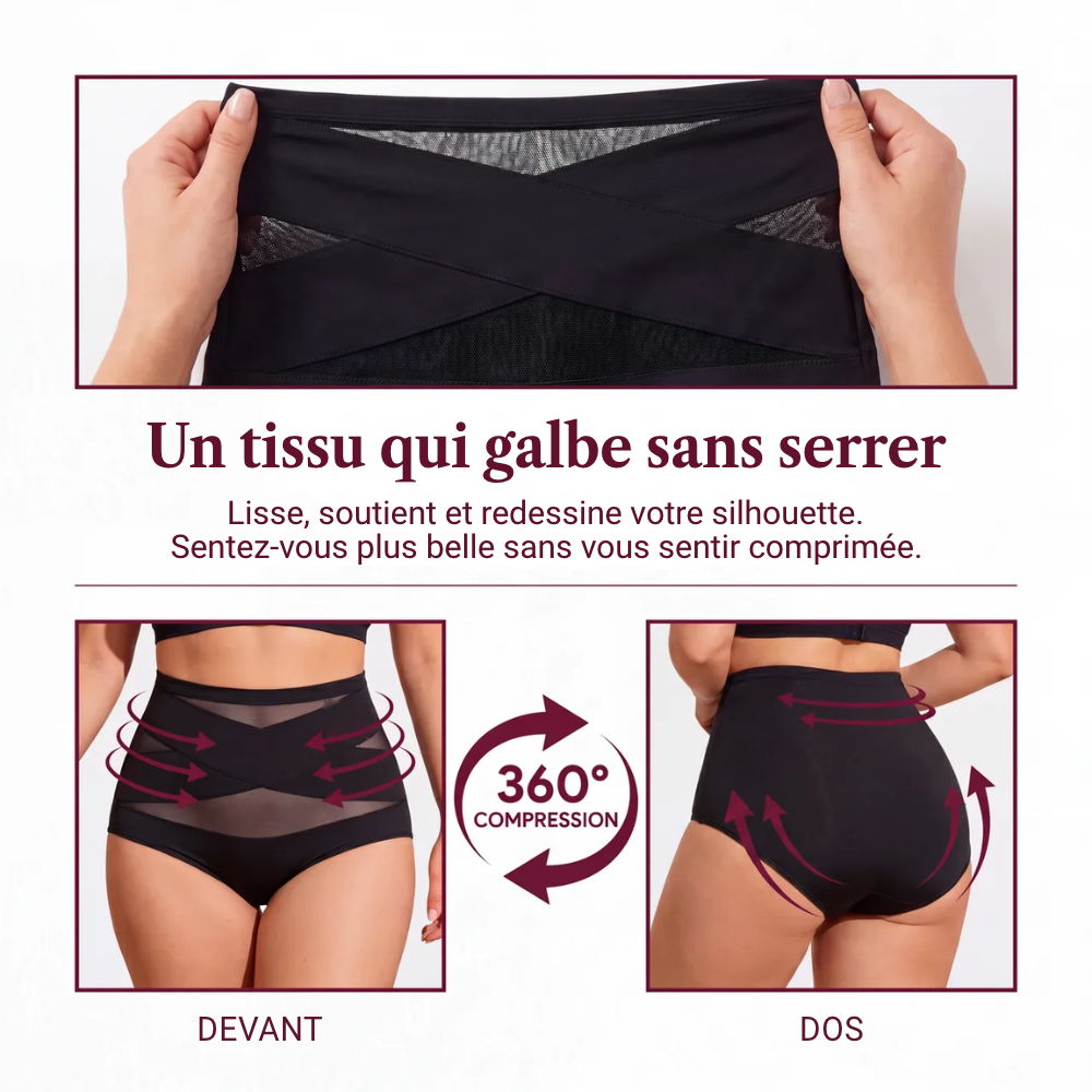 Un tissu qui galbe sans serrer : Koré Galbe de face et de dos
