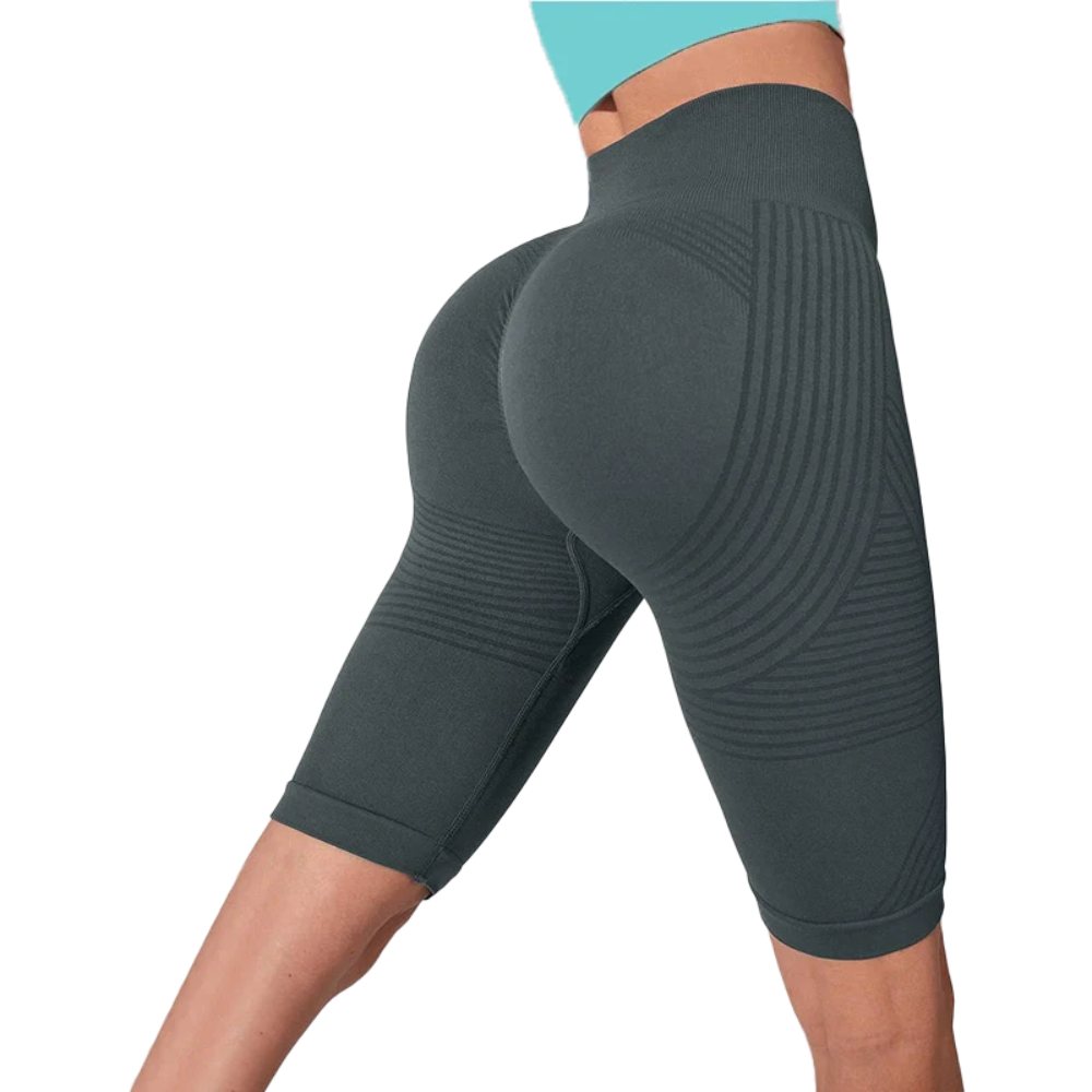 Short sculptant 3D, coloris gris anthracite